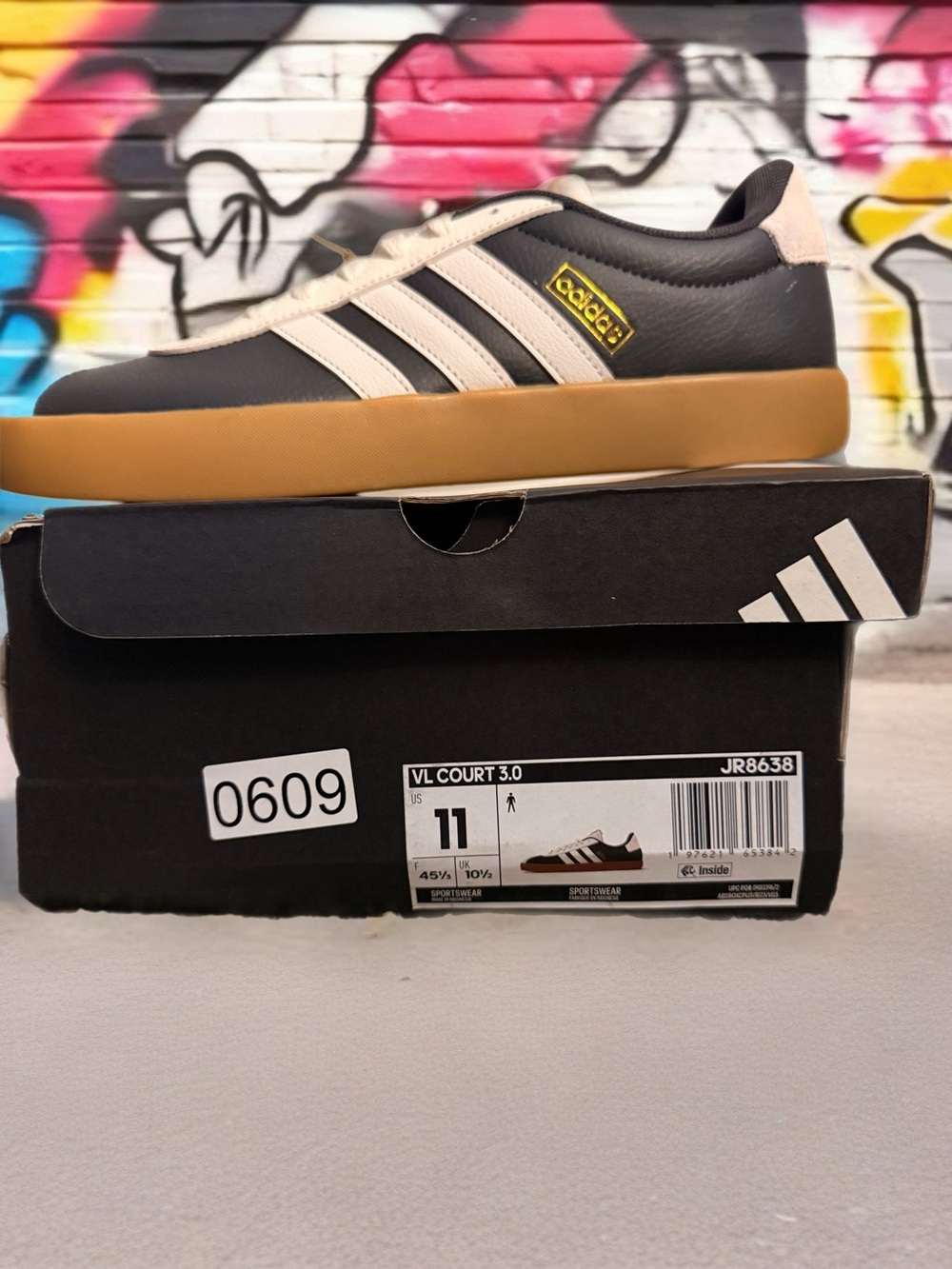 adidas VL Court 3.0 navy, White & Gum Casual Sneakers